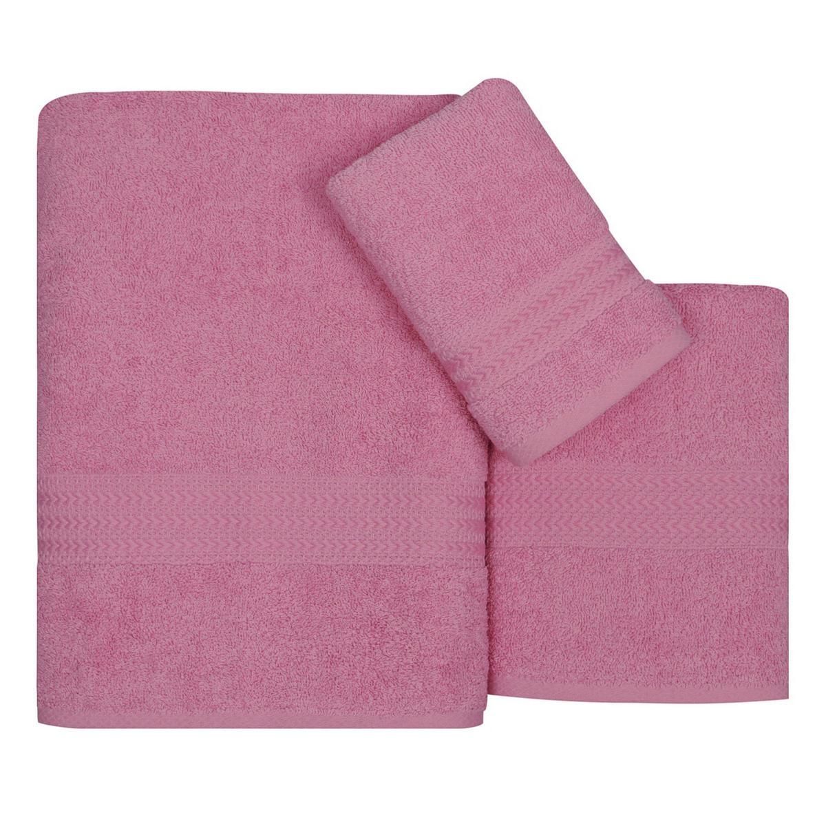 FROTTIERSET Pink 3-teilig  - Pink, Basics, Textil (30/50cm)