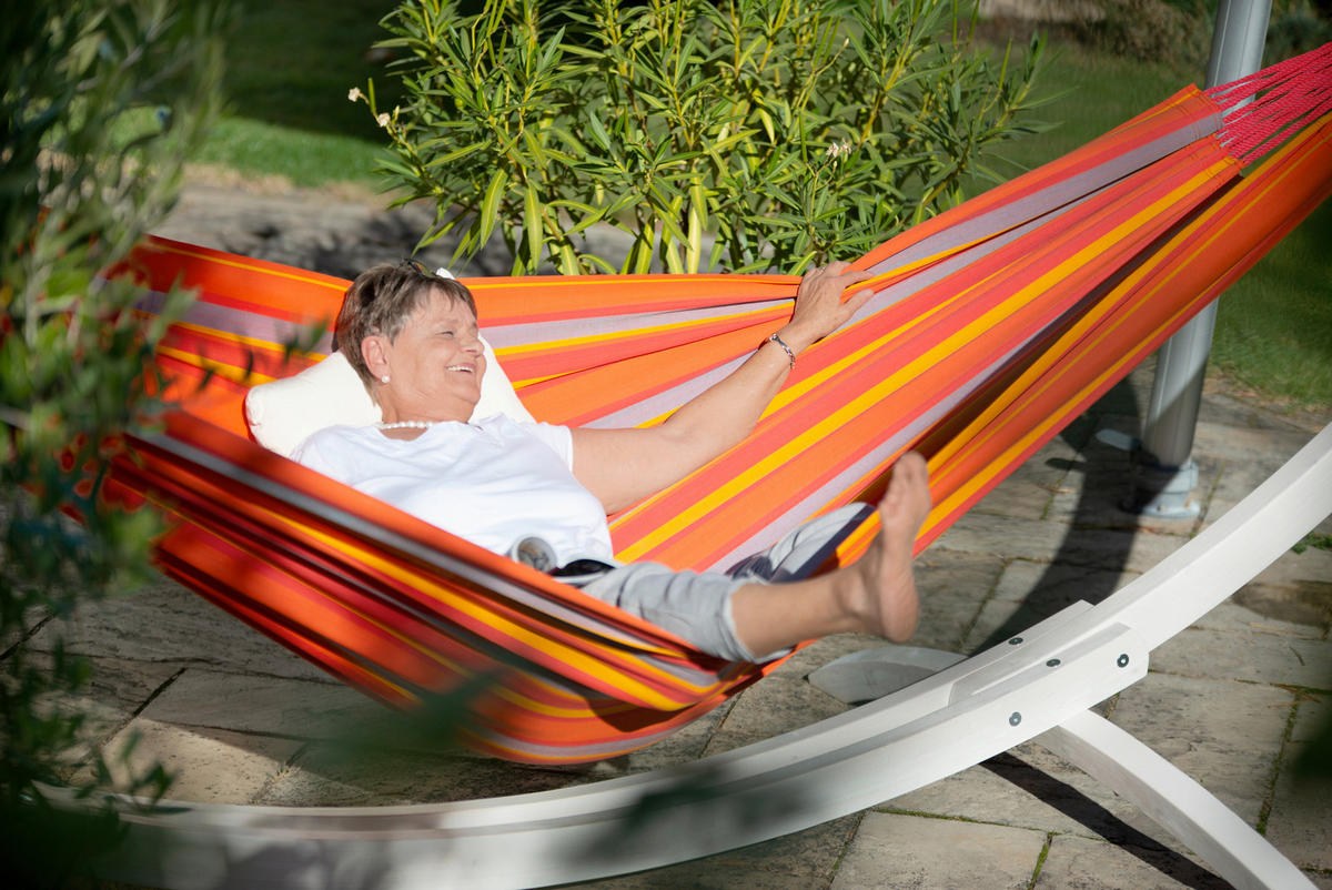 HÄNGEMATTE kingsize outdoor  - Gelb/Rot, KONVENTIONELL, Textil (180/400cm) - La Siesta