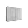 FALTTÜRENSCHRANK 300/216/58 cm 6-türig Grau, Weiß  - Chromfarben/Weiß, KONVENTIONELL, Glas/Holzwerkstoff (300/216/58cm) - Dieter Knoll