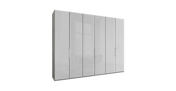 FALTTÜRENSCHRANK in Grau, Weiß - Chromfarben/Weiß, KONVENTIONELL, Glas/Holzwerkstoff (300/216/58cm) - Dieter Knoll