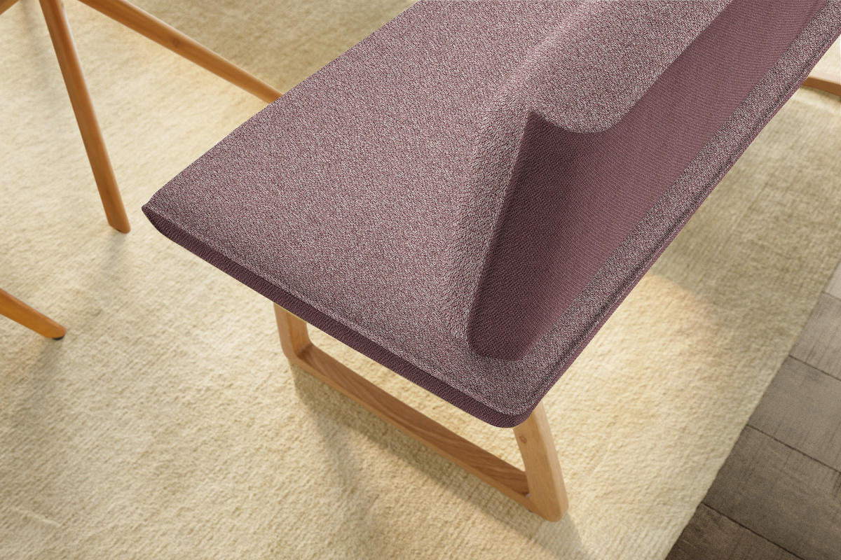 ECKBANK 162/237 cm  in Altrosa  - Eichefarben/Altrosa, Design, Holz/Textil (162/237cm) - Koinor