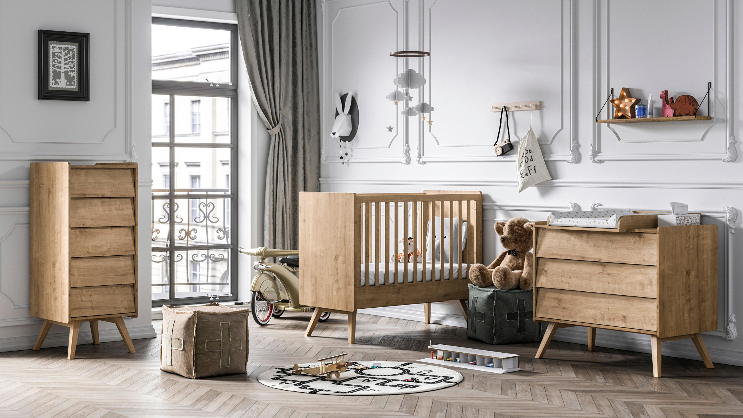 GITTERBETT  - Eichefarben, MODERN, Holz/Holzwerkstoff (144,4/102,1/74,8cm) - MID.YOU