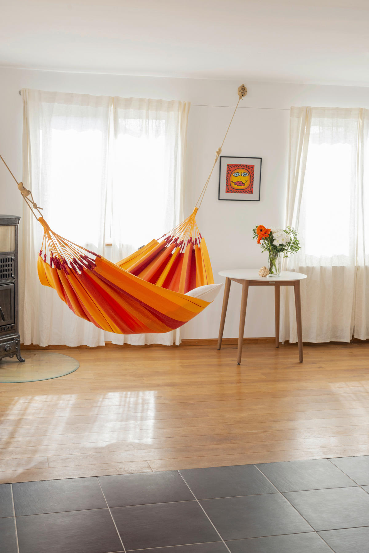 HOUPACÍ SÍŤ  - oranžová/tmavě červená, Konvenční, textil (140/300cm) - La Siesta