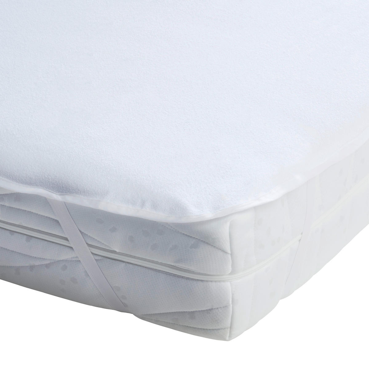 MATRATZENAUFLAGE   90/200 cm  - Weiß, Basics, Textil (90/200cm) - Elastica