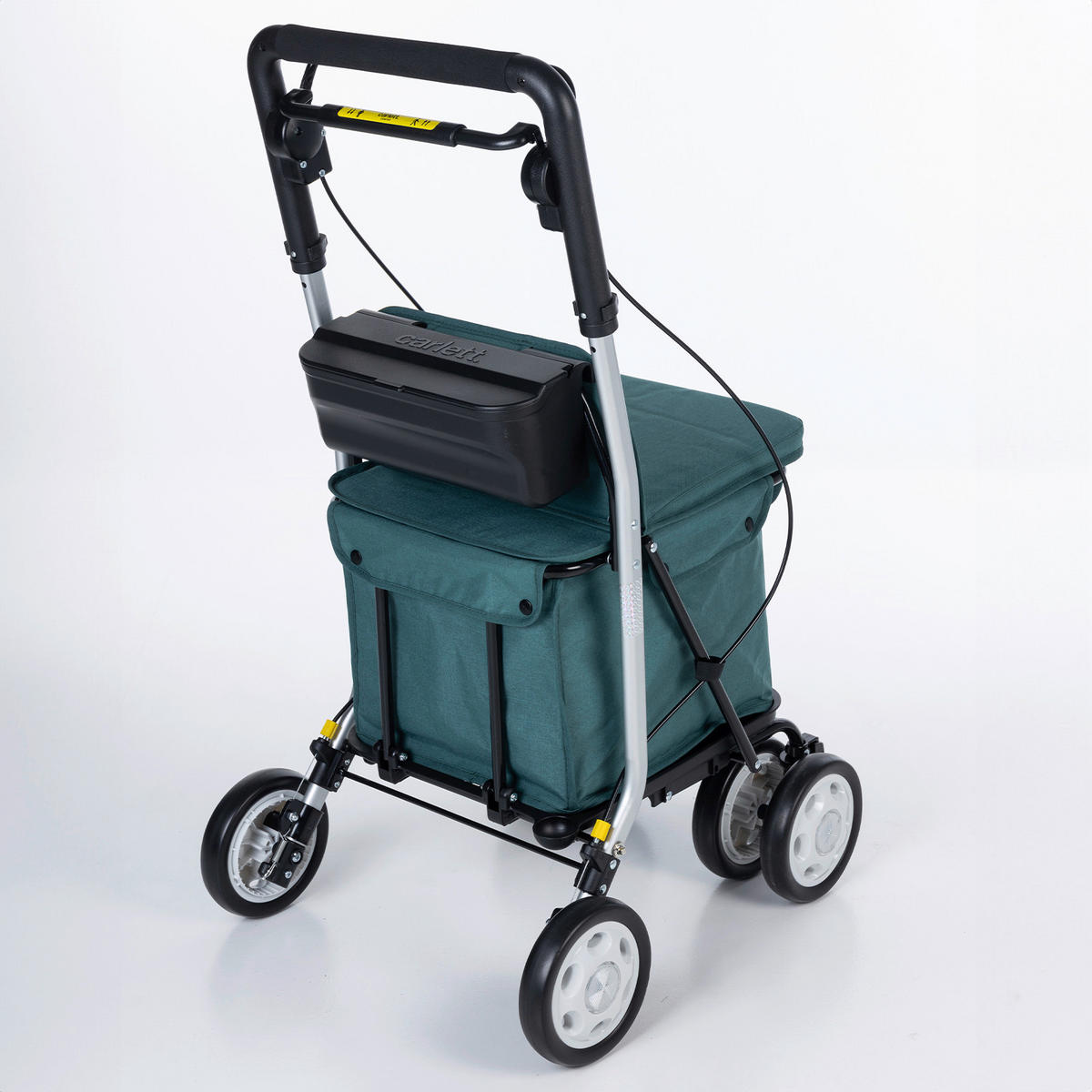 EINKAUFSTROLLEY  - Silberfarben/Mintgrün, Trend, Textil/Metall (65/88.5/52.5cm) - Milino