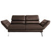 2-SITZER-SOFA Echtleder Dunkelbraun  - Chromfarben/Dunkelbraun, Design, Leder/Metall (178-226/82/96-177cm) - Dieter Knoll