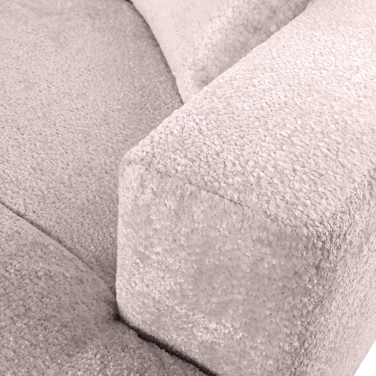 WOHNLANDSCHAFT Rosa Chenille  - Schwarz/Rosa, MODERN, Kunststoff/Textil (225/356/178cm) - Carryhome