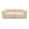 2-SITZER-SOFA Cord, Mikrofaser Creme  - Creme/Schwarz, Design, Kunststoff/Textil (216/69/108cm) - MID.YOU