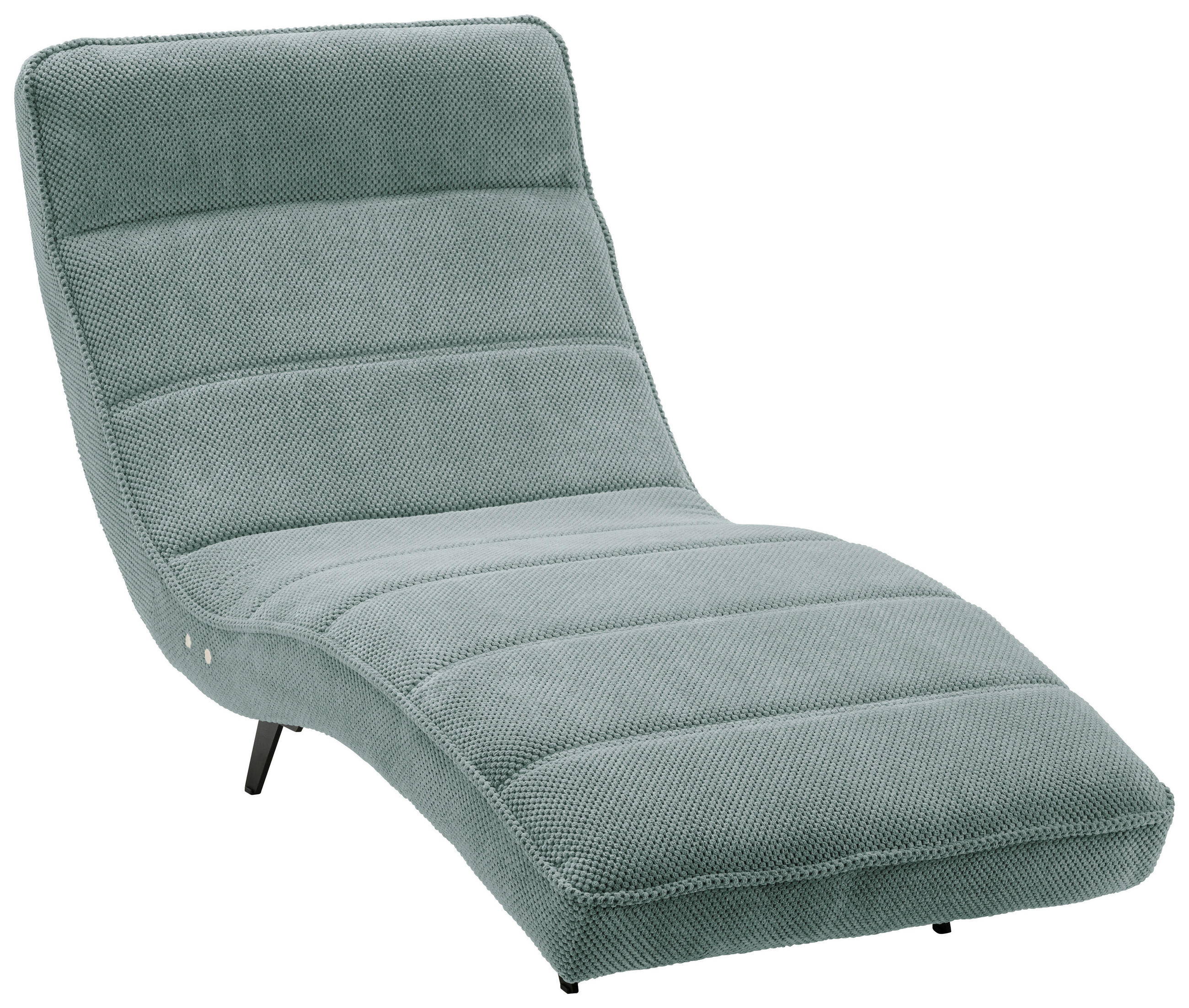 LIGGFÅTÖLJ i vävt tyg mintgrön  - mintgrön/svart, Design, metall/textil (75/158-178/58-86cm) - Livetastic