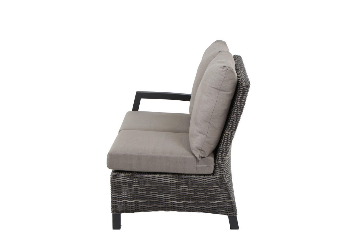 LOUNGEGARNITUR 5-teilig   302/88/219 cm Aluminium  - Grau, Basics, Keramik/Kunststoff (302/88/219cm) - Siena Garden
