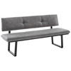 SITZBANK 180/86/60 cm  in Grau, Schwarz  - Schwarz/Grau, MODERN, Textil/Metall (180/86/60cm) - Cantus