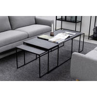 SOFFBORD SET i trämaterial 56-120/56-60/44-48 cm  - svart, Klassisk, metall/trämaterial (56-120/56-60/44-48cm) - MID.YOU