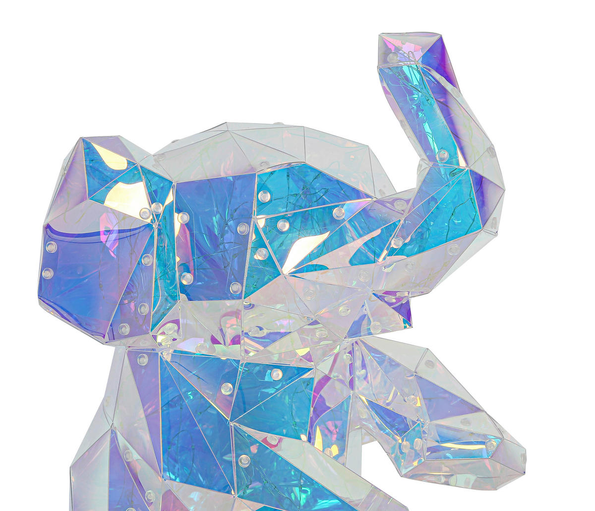 TISCHLEUCHTE 33/31/40 cm   - Transparent/Perlmutt, Trend, Kunststoff (33/31/40cm) - Novel