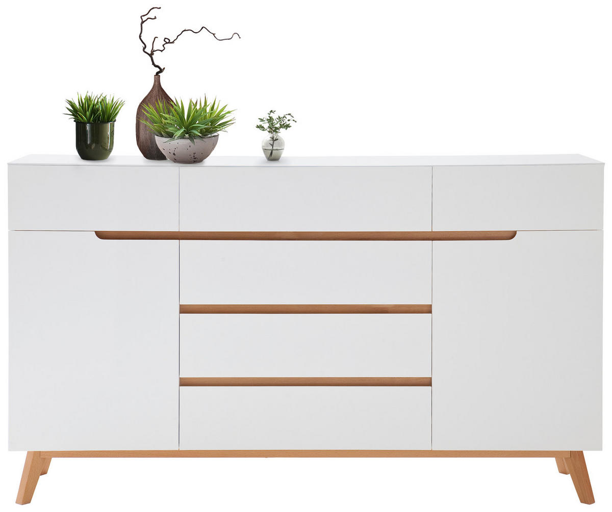 SIDEBOARD Cervo  in 169/101/40 cm  - Eichefarben/Weiß, Design, Holz/Holzwerkstoff (169/101/40cm)