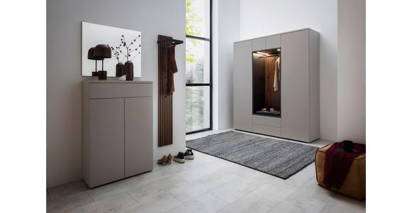 GARDEROBE 5-teilig in 196/233/59 cm - Anthrazit/Nussbaumfarben, Design, Holz/Holzwerkstoff (196/233/59cm) - Moderano