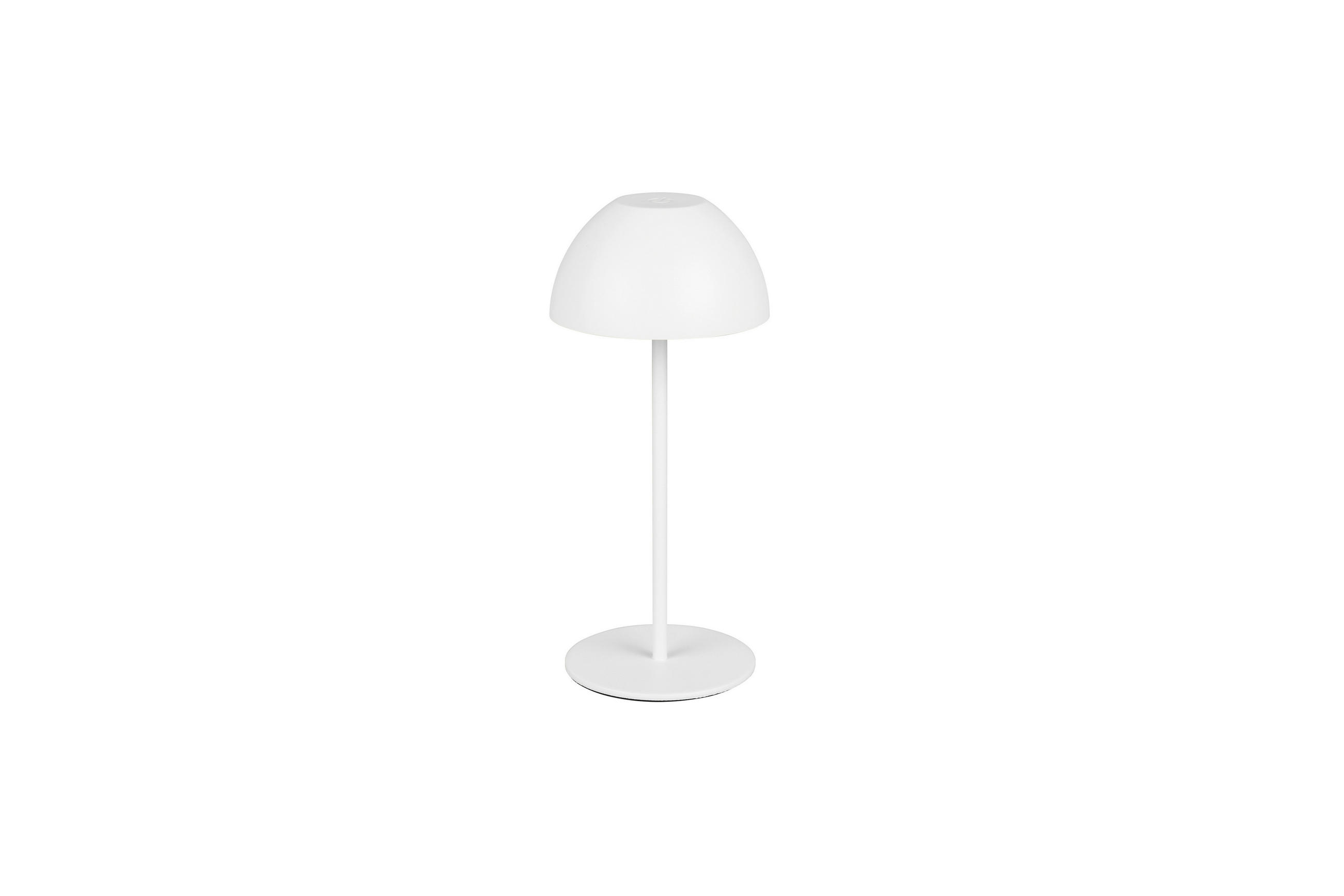 AKKU-TISCHLEUCHTE 9/20 cm  - Weiß, Trend, Kunststoff (9/20cm)