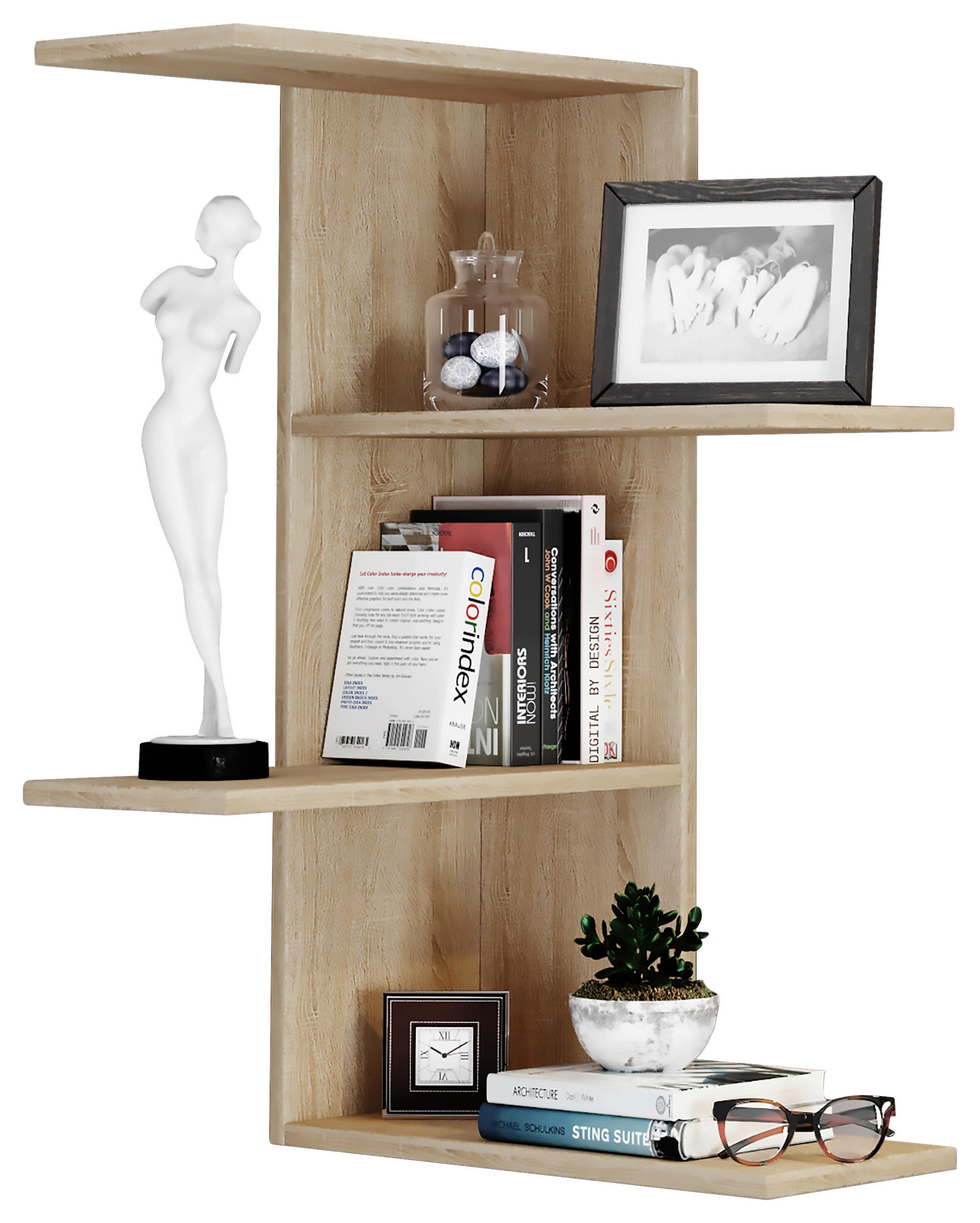 WANDREGAL 45/77/45 cm  - Sonoma Eiche, MODERN, Holzwerkstoff (45/77/45cm) - MID.YOU