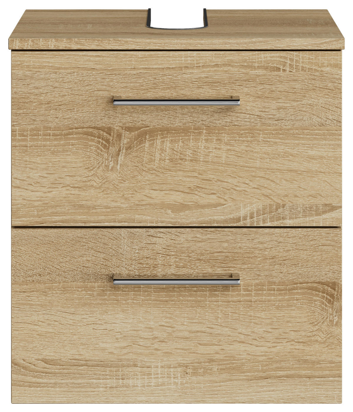 WASCHBECKENUNTERSCHRANK 45/49,8/38,3 cm  - Chromfarben/Eiche Bianco, KONVENTIONELL, Holzwerkstoff/Metall (45/49,8/38,3cm) - Sadena