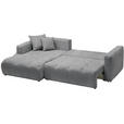 ECKSOFA in Chenille Grau, Dunkelgrau  - Dunkelgrau/Schwarz, MODERN, Kunststoff/Textil (172/276cm) - Hom`in