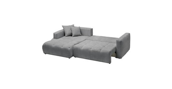 ECKSOFA in Chenille Grau, Dunkelgrau  - Dunkelgrau/Schwarz, MODERN, Kunststoff/Textil (172/276cm) - Hom`in