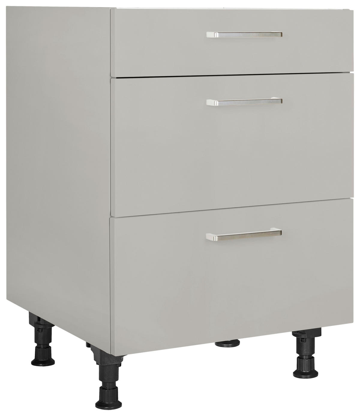 KOCHFELDUMBAUSCHRANK 60/87/56 cm  in Grau  - Edelstahlfarben/Grau, MODERN, Holzwerkstoff/Metall (60/87/56cm) - Nobilia