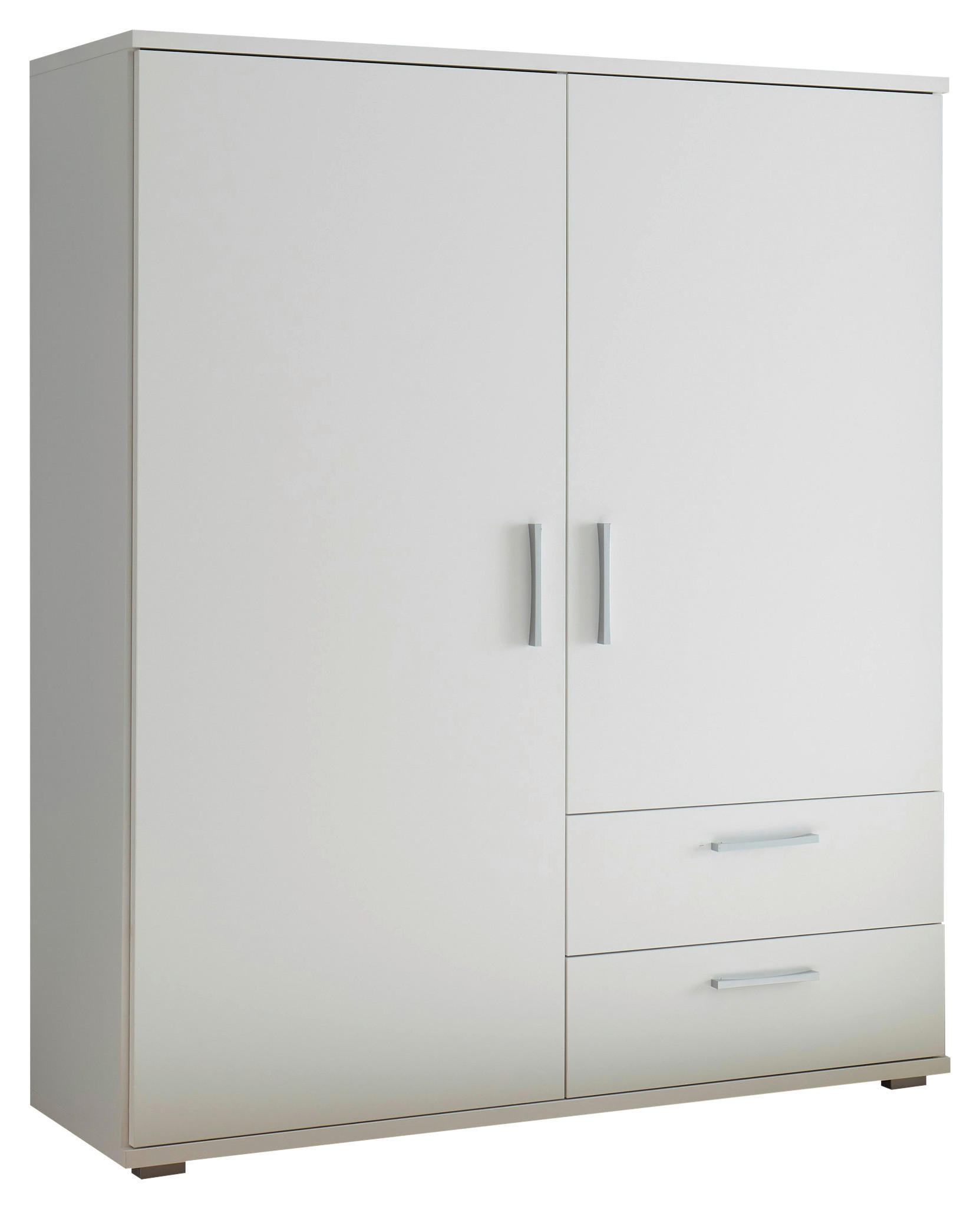 HIGHBOARD , 120/140/38 cm, 2 Schublade(n)  - Alufarben/Weiß, KONVENTIONELL, Holzwerkstoff/Kunststoff (120/140/38cm) - Carryhome