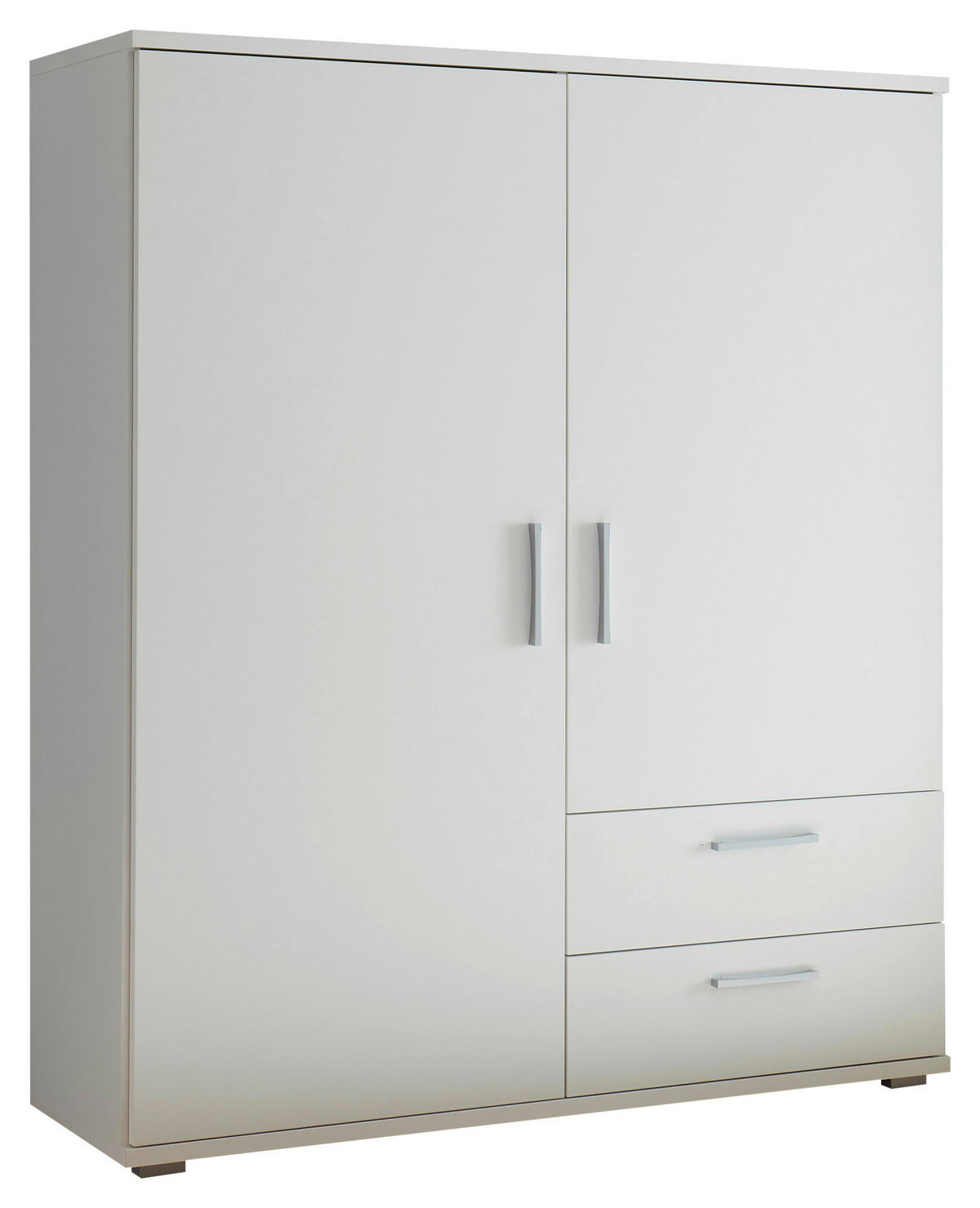 HIGHBOARD , 120/140/38 cm, 2 Schublade(n)  - Alufarben/Weiß, KONVENTIONELL, Holzwerkstoff/Kunststoff (120/140/38cm) - Carryhome