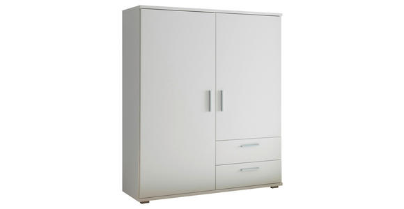 HIGHBOARD , 120/140/38 cm, 2 Schublade(n)  - Alufarben/Weiß, KONVENTIONELL, Holzwerkstoff/Kunststoff (120/140/38cm) - Carryhome