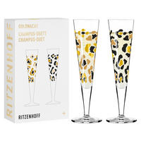 CHAMPAGNERGLAS Goldnacht 205 ml 2-teilig  - Transparent/Goldfarben, Design, Glas (7,2/24,0cm) - Ritzenhoff