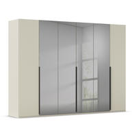DREHTÜRENSCHRANK in Grau, Champagner  - Champagner/Graphitfarben, Trend, Glas/Holzwerkstoff (301/223/61cm) - Rauch Möbel