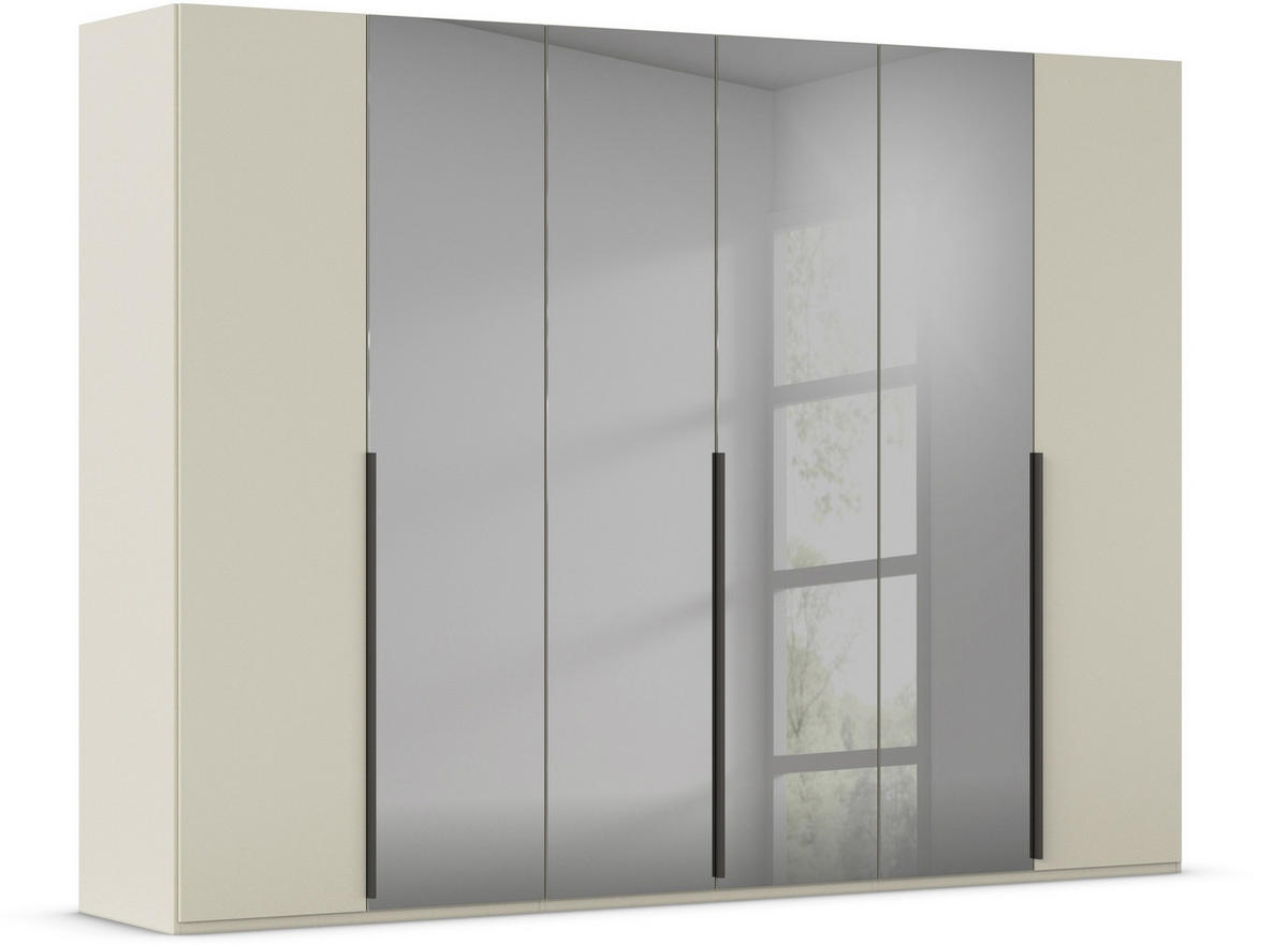 DREHTÜRENSCHRANK in Grau, Champagner  - Champagner/Graphitfarben, Trend, Glas/Holzwerkstoff (301/223/61cm) - Rauch Möbel