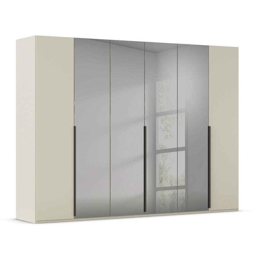 Drehtürenschrank Paola Grau Champagner B: 301 cm