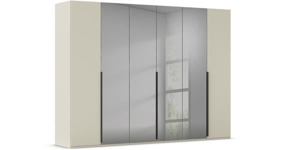 DREHTÜRENSCHRANK 301/223/61 cm 6-türig Grau, Champagner - Champagner/Graphitfarben, Trend, Glas/Holzwerkstoff (301/223/61cm) - Novel