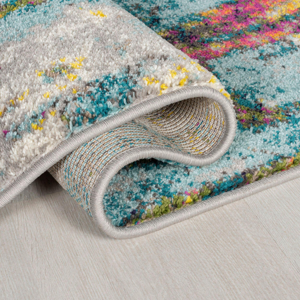 Teppich gewebt rechteckig 170x120 cm Multicolor | Kurzflor-Teppiche