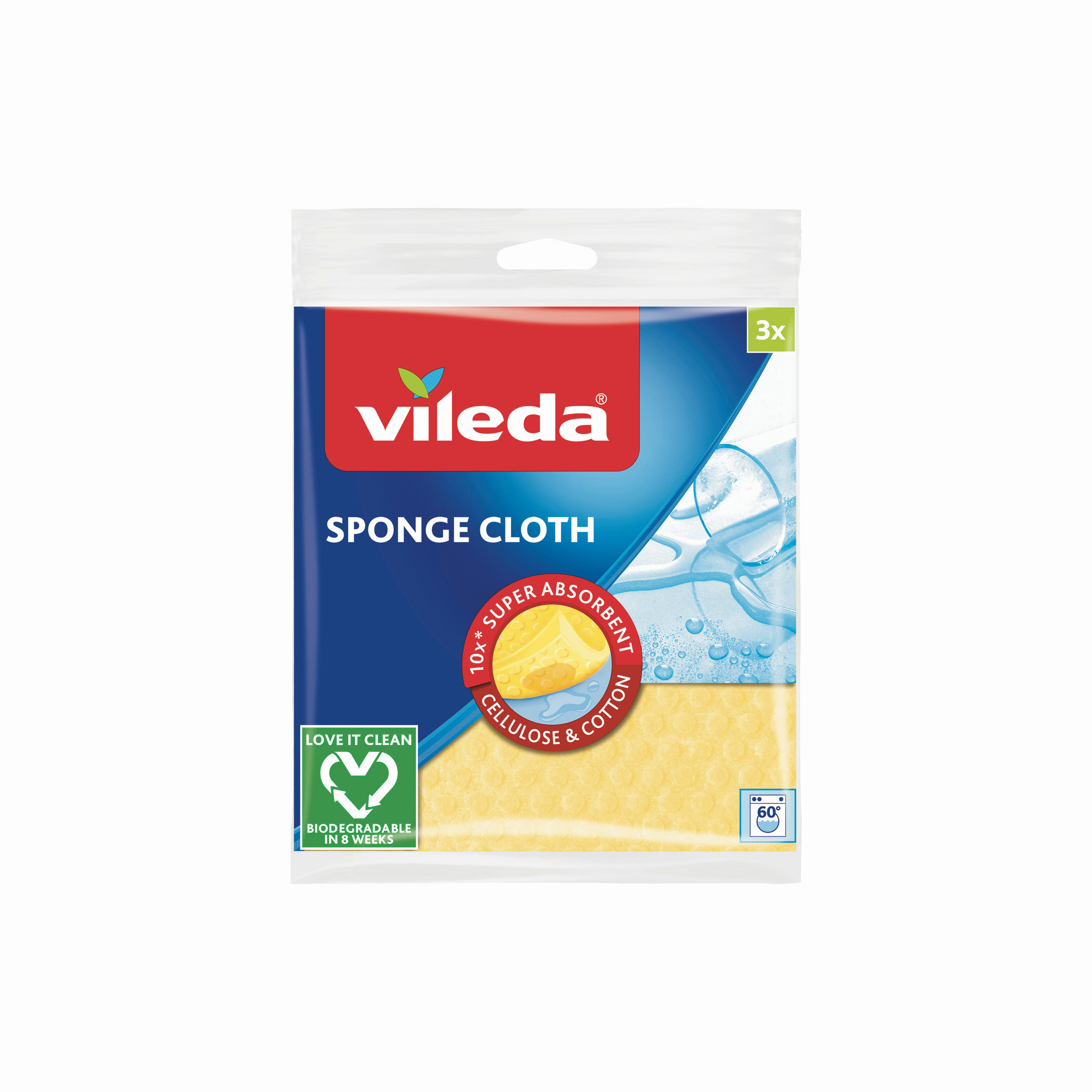 LAVETĂ TIP BURETE - galben, Basics (19/17.5/1.5cm) - Vileda