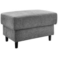 HOCKER in Textil Grau  - Schwarz/Grau, Modern, Holz/Textil (76/46/55cm) - Livetastic