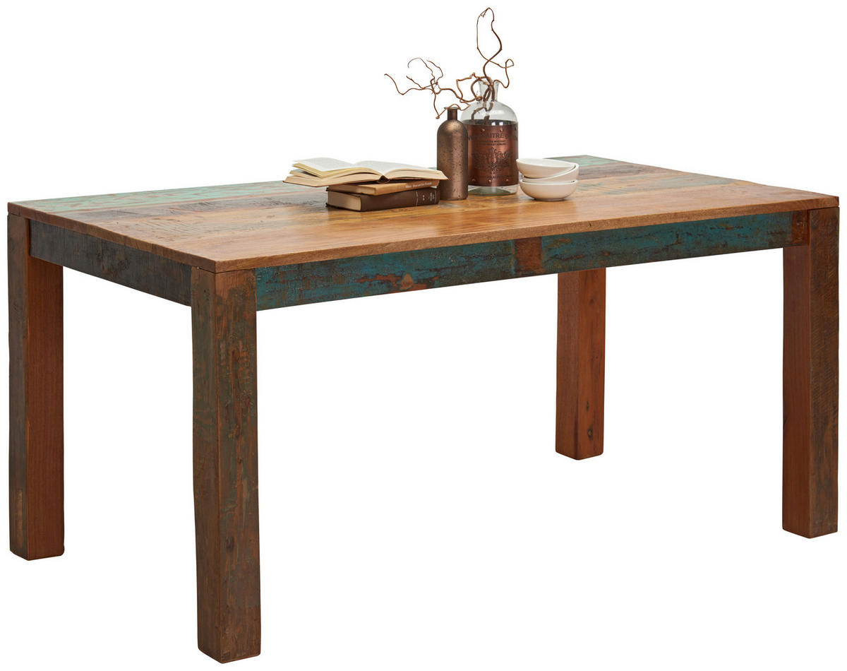 JEDÁLENSKÝ STÔL, akácia, recyklované drevo, farba akácie, 160/90/76 cm - farba akácie, Trend, drevo (160/90/76cm) - Ambia Home