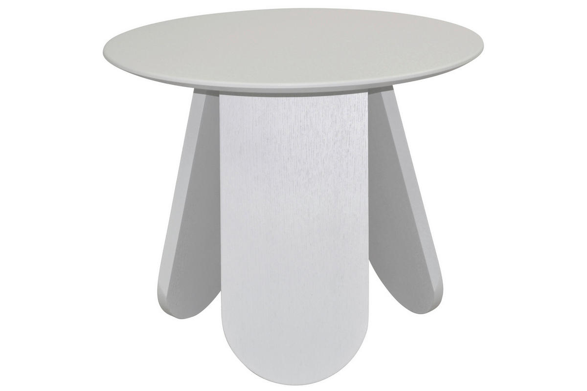 BEISTELLTISCH 50/50/42 cm Weiß rund  - Weiß, Design, Holzwerkstoff (50/50/42cm) - MID.YOU