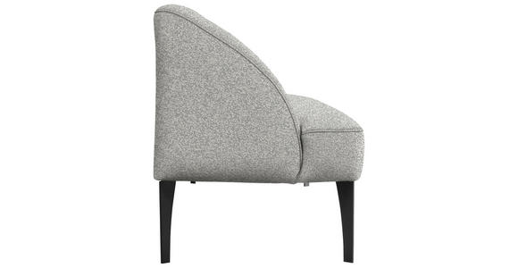 SITZBANK in Textil Grau, Silberfarben  - Silberfarben/Schwarz, KONVENTIONELL, Textil/Metall (237/85/72cm) - Moderano