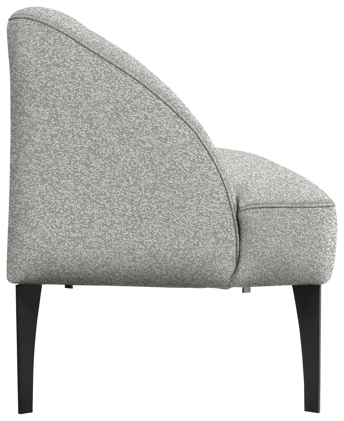 SITZBANK 197/85/72 cm Chenille Grau, Silberfarben Metall  - Silberfarben/Schwarz, KONVENTIONELL, Textil/Metall (197/85/72cm) - Moderano