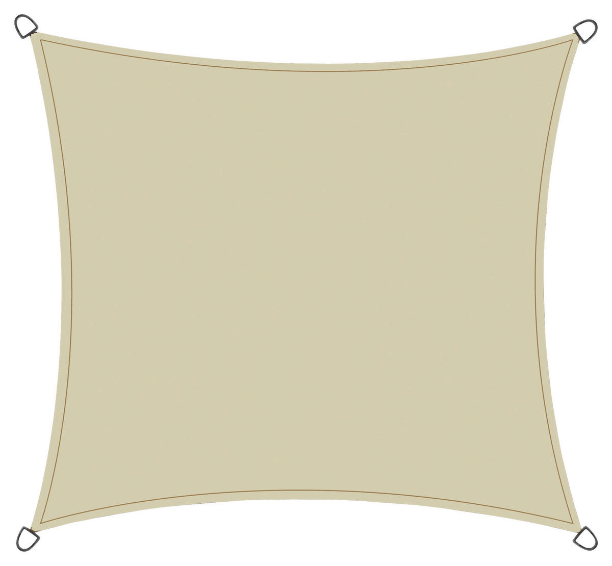GARTENSONNENSEGEL - Ecru, KONVENTIONELL, Textil/Metall (360/360cm) - Siena Garden