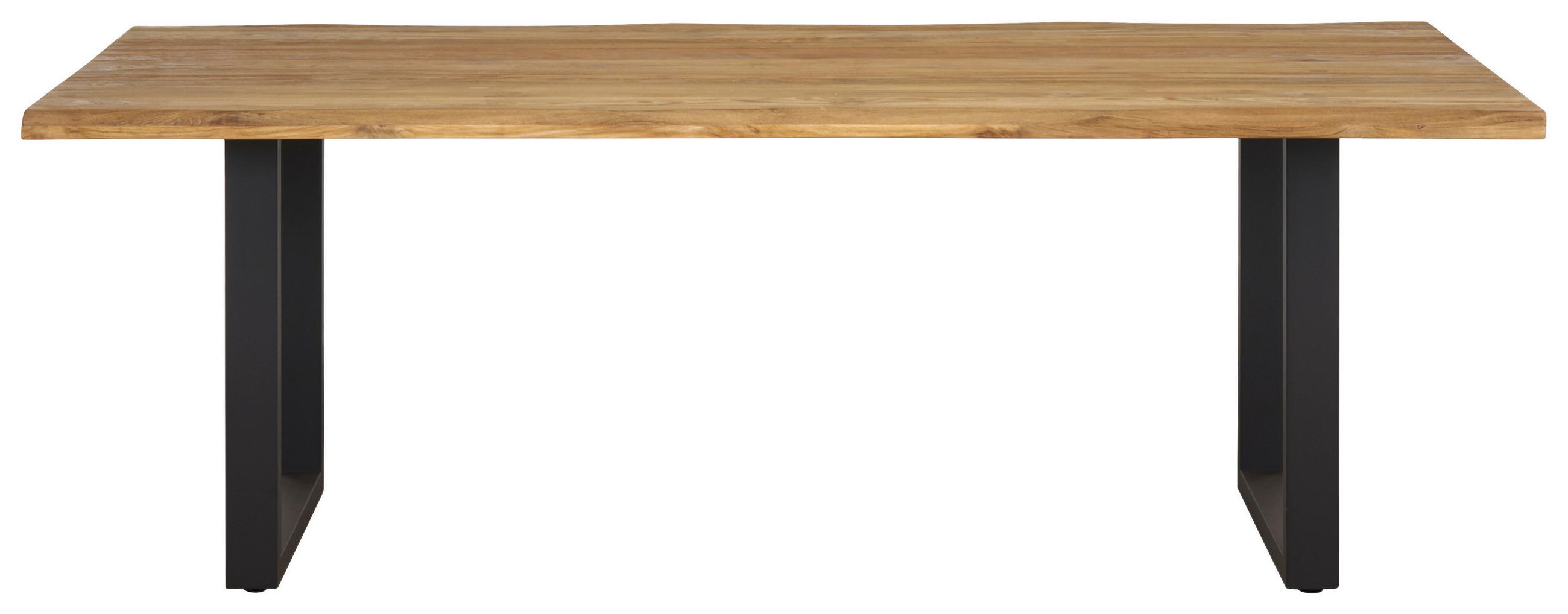 GARTENTISCH 220/100/76 cm Holz, Metall rechteckig  - Anthrazit/Teakfarben, Design, Holz/Metall (220/100/76cm) - Amatio