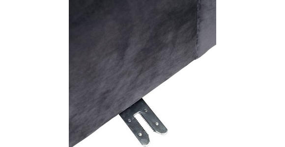 ECKSOFA Grau Samt  - Schwarz/Grau, MODERN, Kunststoff/Textil (270/328/180cm) - Carryhome