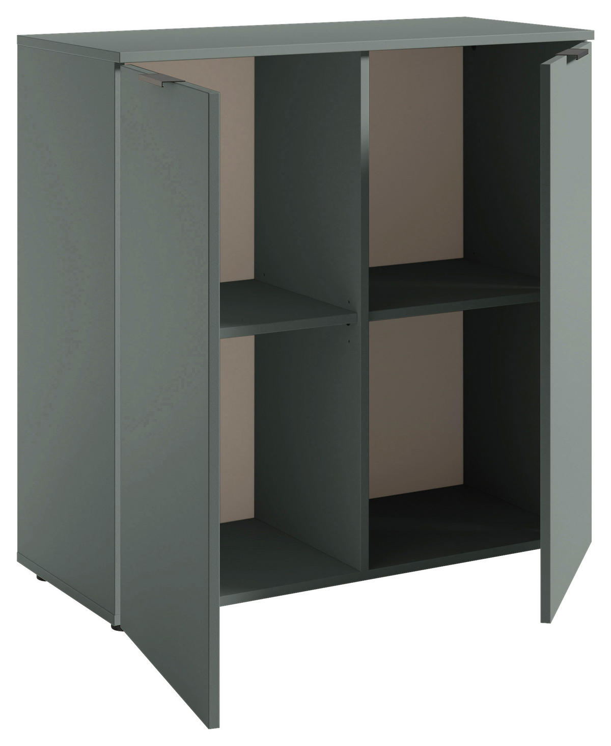 KOMODA  90/90/40 cm  žalfijazelena  - žalfijazelena/crna, Osnovno, pločasti materijal/plastika (90/90/40cm) - Xora