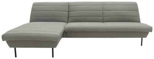 ECKSOFA in Webstoff Graubraun 168/274 cm - Graubraun/Schwarz, Design, Textil/Metall (168/274cm) - LOOKS by W.Joop