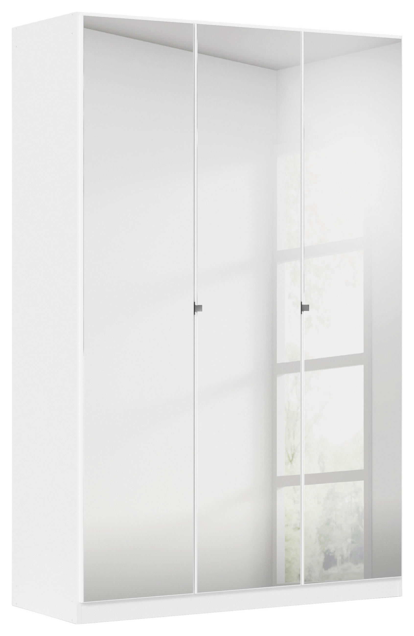 DREHTÜRENSCHRANK 136/210/54 cm 3-türig Weiß  - Chromfarben/Weiß, MODERN, Glas/Holzwerkstoff (136/210/54cm) - Boxxx