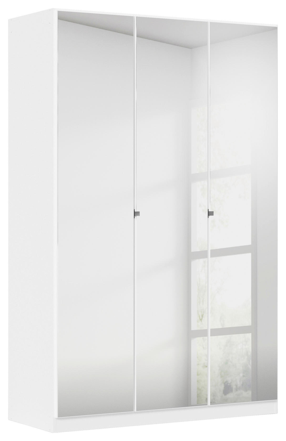 DREHTÜRENSCHRANK 136/210/54 cm 3-türig Weiß  - Chromfarben/Weiß, MODERN, Glas/Holzwerkstoff (136/210/54cm) - Rauch Möbel