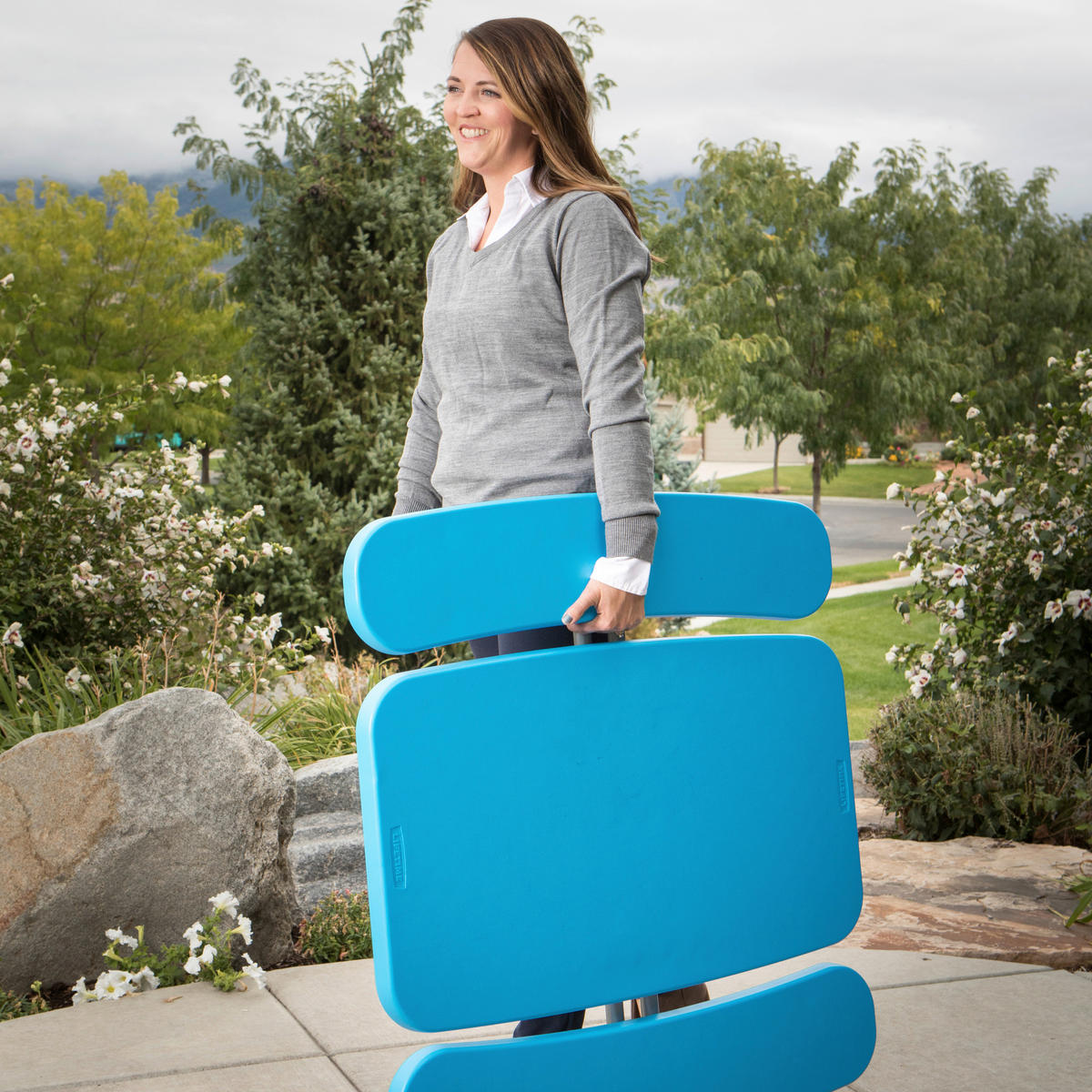 KINDER-GARTENSET Metall, Kunststoff  - Hellblau, KONVENTIONELL, Kunststoff/Metall (90/53/83cm) - Ambia Garden