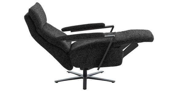 RELAXSESSEL in Textil Anthrazit - Anthrazit/Schwarz, Design, Textil/Metall (68/117/85cm) - Cantus