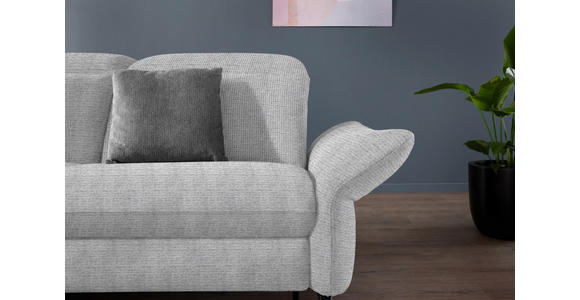 ECKSOFA in Flachgewebe Hellgrau 233/299-313 cm - Hellgrau/Schwarz, Design, Textil/Metall (233/299-313cm) - Dieter Knoll